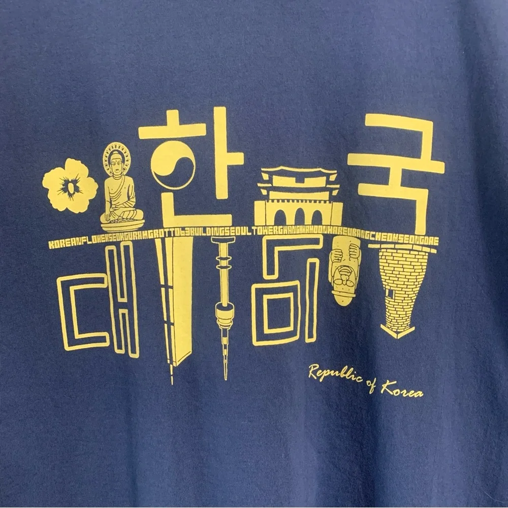 Republic of South Korea shirt w/ cool mirrored graphic. Purchased Seoul, S Korea - Picture 2 of 6
